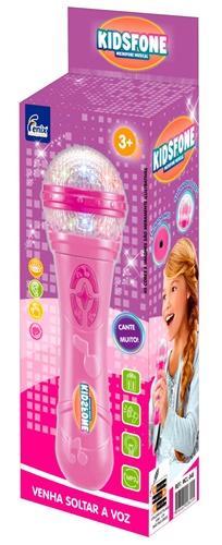 Kidsfone - Microfone Musical Rosa - Fenix