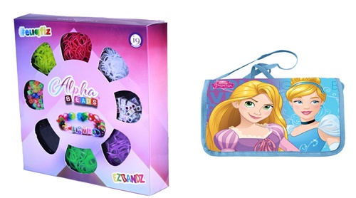 Kit Alpha Beads + Bolsinha Princesas Disney