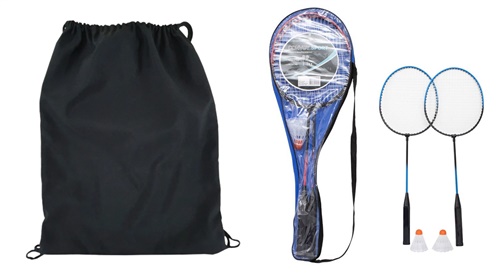 Kit Bag Preta + Kit Badminton