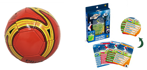 Kit Bola de Futebol + Super Trunfo Seleções