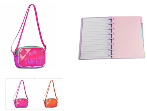 Kit Bolsinha Sweet + Caderno Disco