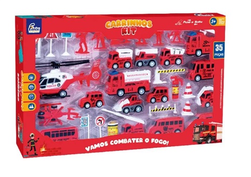 Kit Carrinhos Bombeiro Grande - Fenix