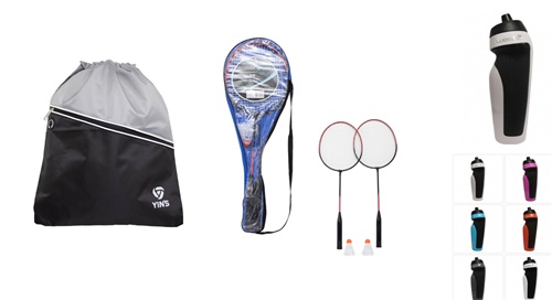 Kit Eco Bag + Kit Badminton + Squeeze Sport