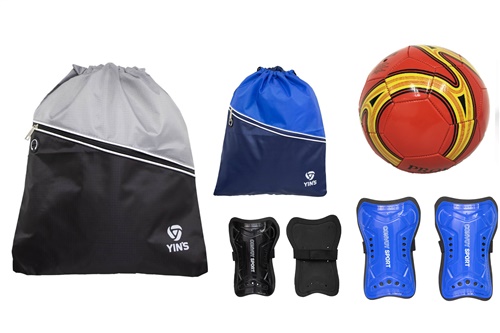 Kit Eco Bag + Bola de Futebol + Caneleira