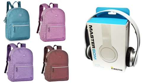 Kit Mini Mochila Juvenil Sortida + Headphone Kimaster