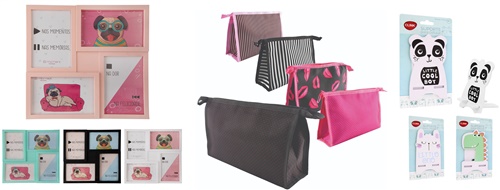 Kit Necessaire Envelope + Suporte de Celular Animais Sortidos + Porta Retrato 4 fotos