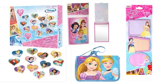 Kit Princesas Disney: Jogo da Memória + Mini Espelho + Post Its + Bolsinha