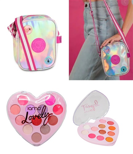 Kit Shoulder Bag Holográfica Luluca + Paleta de Sombras Lovely Coração