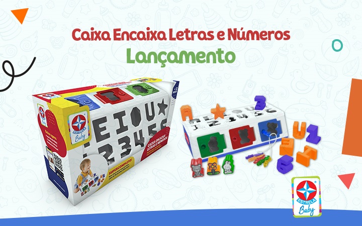 Lançamento - Caixa Encaixa Letras e Números