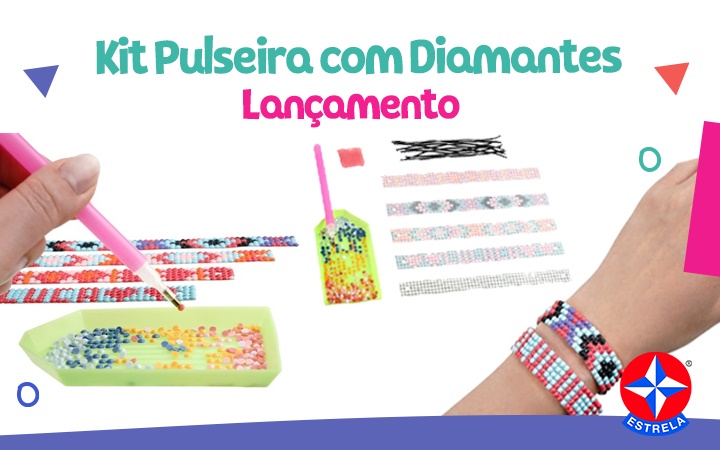 Kit Criar Pulseiras com Diamantes da Luluca Marca - Estrela