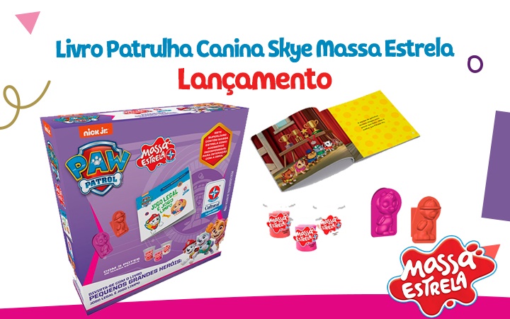 Lançamento - Livro Patrulha Canina Skye com Massa Estrela