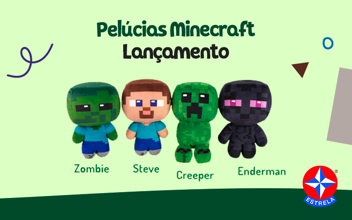 Lançamento - Pelúcias Minecraft Lançamento - Pelúcias Minecraft