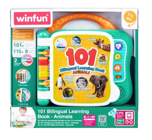Livro Aprendendo com 101 Animais - Bilingue - Yes Toys