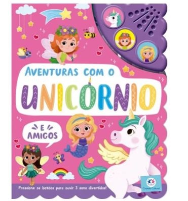 Livro Sonoro Aventura com Unicórnio e Amigos - Ciranda Cutural