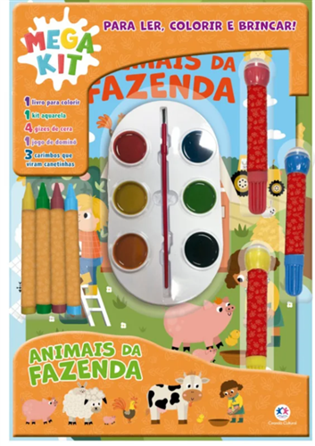 Livro Super Pack Animais da Fazenda - Ler, Colorir e Brincar - Ciranda Cultural