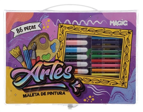 Maleta Kit Escolar Artes 86 Peças - Magic Kids