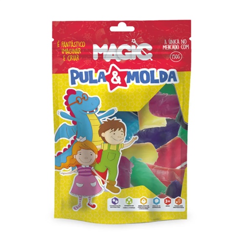 Massa Pula e Molda 15 cores Sortidas - Magic Kids