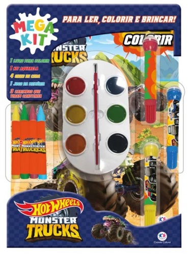 Mega Kit Para Ler, Colorir e Brincar - Hot Wheels - Ciranda Cultural