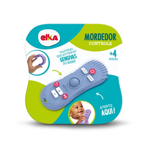 Mordedor Controle TV Cinza - Elka