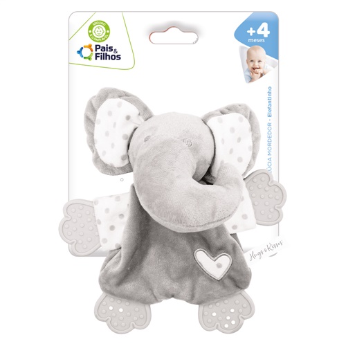 Pelúcia Mordedor Elefantinho - Pais e Filhos