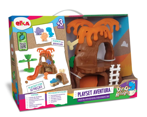 Playset Aventura Dino e Amigos - Elka