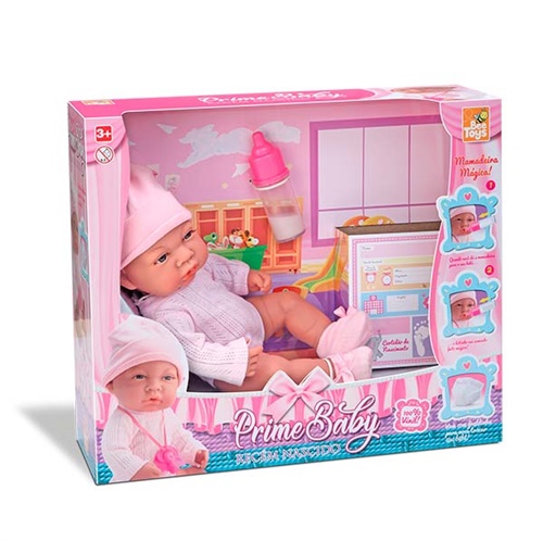 Boneca Prime Baby Recém Nascido - Bee Toys