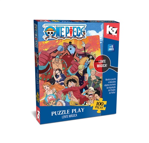 Puzzle Play 100 peças - Lente Mágica - One Piece - Elka