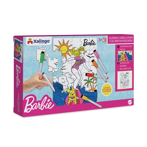 Quebra-Cabeça para Colorir - Barbie - Xalingo