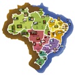 Quebra-Cabeça Puzzle Play Gigante Mapa Do Brasil 45 peças - Grow