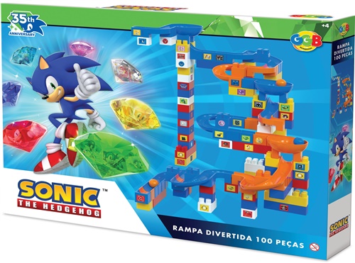 Rampa Divertida Sonic 100 Peças - GGB Brinquedos