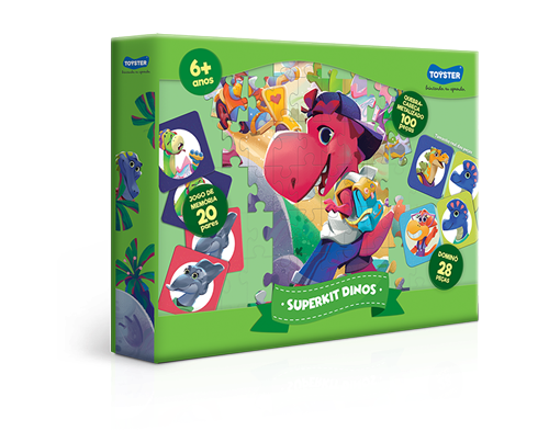 Super Kit Dinos - 3 Jogos em 1 - Toyster