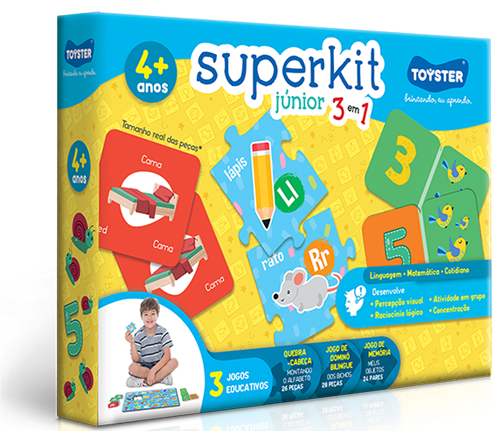 Super Kit Junior 3 Jogos em 1 - Toyster