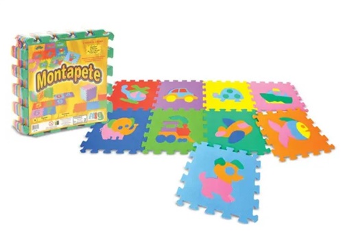 Tapete EVA Infantil Figuras Coloridas - 9 placas - Nig Brinquedos