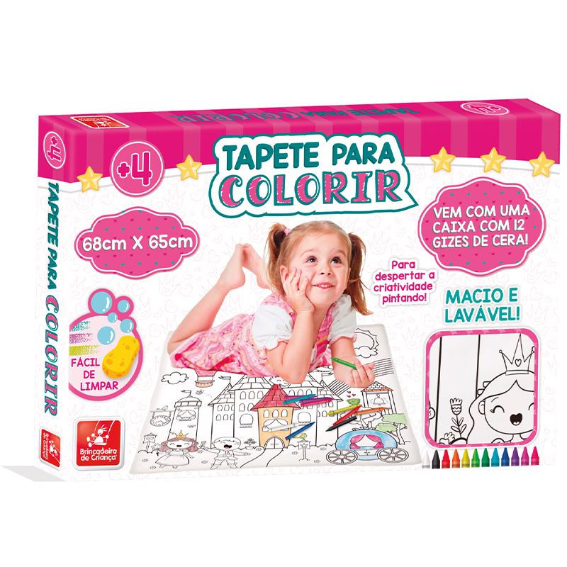 Tapete Para Colorir Princesas - Brincadeira de Criança