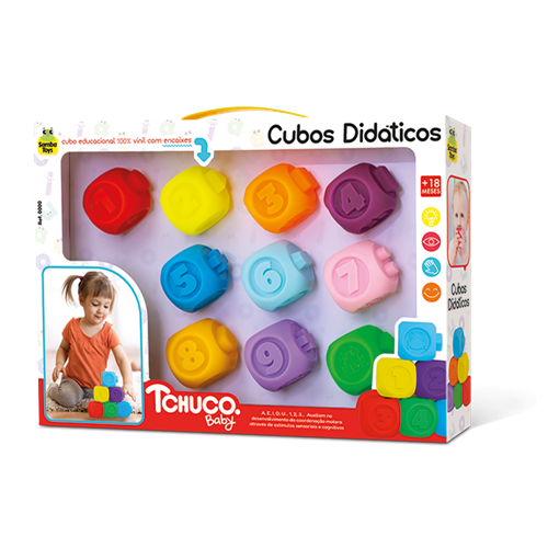 Tchuco Baby Cubos Didáticos Vinil - Samba Toys