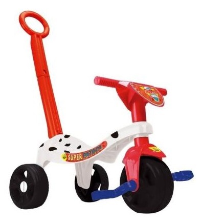 Triciclo Tchuco Super Patrol Com Haste - Samba Toys